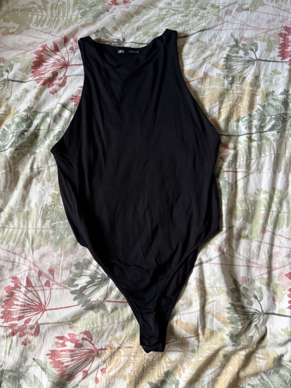 Zara Black Sleeveless Bodysuit